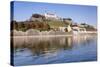 View over the Main River to Marienberg Fortress and St. Burkard Church in Autumn-Markus Lange-Stretched Canvas