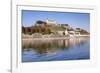 View over the Main River to Marienberg Fortress and St. Burkard Church in Autumn-Markus Lange-Framed Photographic Print