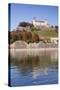 View over the Main River to Marienberg Fortress and St. Burkard Church in Autumn-Markus Lange-Stretched Canvas