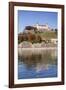 View over the Main River to Marienberg Fortress and St. Burkard Church in Autumn-Markus Lange-Framed Photographic Print