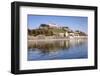 View over the Main River to Marienberg Fortress and St. Burkard Church in Autumn-Markus Lange-Framed Photographic Print