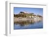 View over the Main River to Marienberg Fortress and St. Burkard Church in Autumn-Markus Lange-Framed Photographic Print