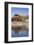 View over the Main River to Marienberg Fortress and St. Burkard Church in Autumn-Markus Lange-Framed Photographic Print