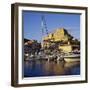 View over the Marina to Citadel and Haute Ville, Bonifacio, South Coast, Corsica, France, Mediterra-Stuart Black-Framed Photographic Print