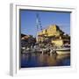 View over the Marina to Citadel and Haute Ville, Bonifacio, South Coast, Corsica, France, Mediterra-Stuart Black-Framed Photographic Print