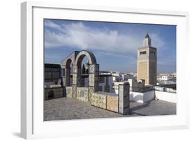 View over the Medina of Tunis Towards the Main Mosque, Tunisia, North Africa, Africa-Ethel Davies-Framed Photographic Print