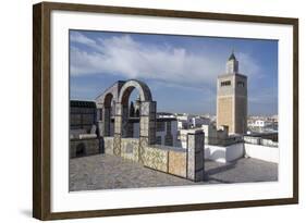 View over the Medina of Tunis Towards the Main Mosque, Tunisia, North Africa, Africa-Ethel Davies-Framed Photographic Print