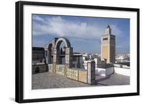 View over the Medina of Tunis Towards the Main Mosque, Tunisia, North Africa, Africa-Ethel Davies-Framed Photographic Print