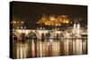 View over the Neckar River to Karl Theodor Bridge-Markus-Stretched Canvas