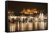 View over the Neckar River to Karl Theodor Bridge-Markus-Framed Stretched Canvas