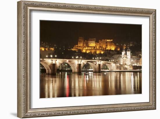 View over the Neckar River to Karl Theodor Bridge-Markus-Framed Photographic Print