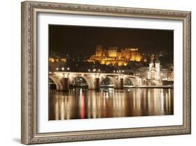 View over the Neckar River to Karl Theodor Bridge-Markus-Framed Photographic Print