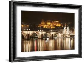 View over the Neckar River to Karl Theodor Bridge-Markus-Framed Photographic Print