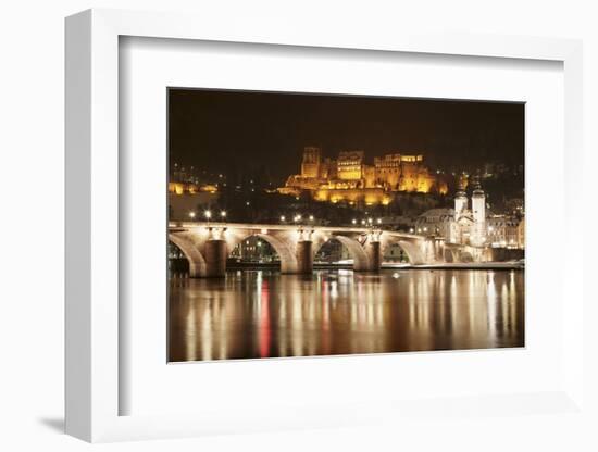 View over the Neckar River to Karl Theodor Bridge-Markus-Framed Photographic Print