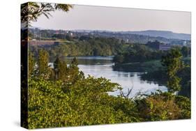 View over the Nile at the Source of the Nile in Jinja, Uganda, East Africa, Africa-Michael-Stretched Canvas