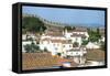 View over the Old City and the Ramparts, Obidos, Estremadura, Portugal, Europe-G and M Therin-Weise-Framed Stretched Canvas
