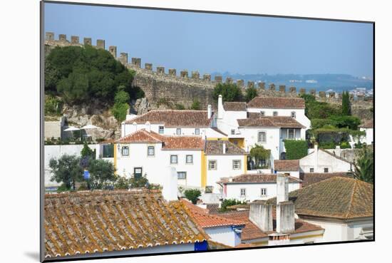 View over the Old City and the Ramparts, Obidos, Estremadura, Portugal, Europe-G and M Therin-Weise-Mounted Photographic Print