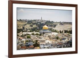 View over the Old City with the Dome of the Rock-Yadid Levy-Framed Photographic Print