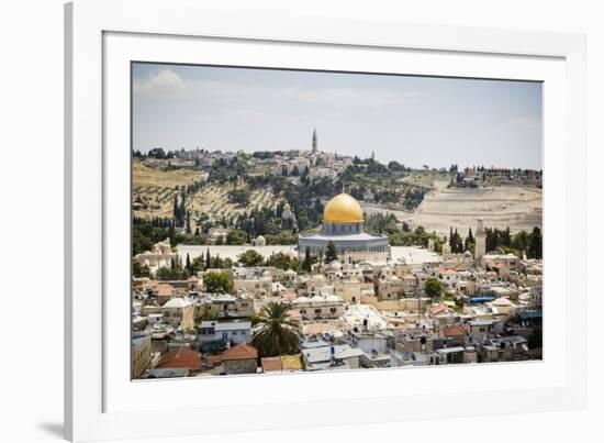 View over the Old City with the Dome of the Rock-Yadid Levy-Framed Photographic Print