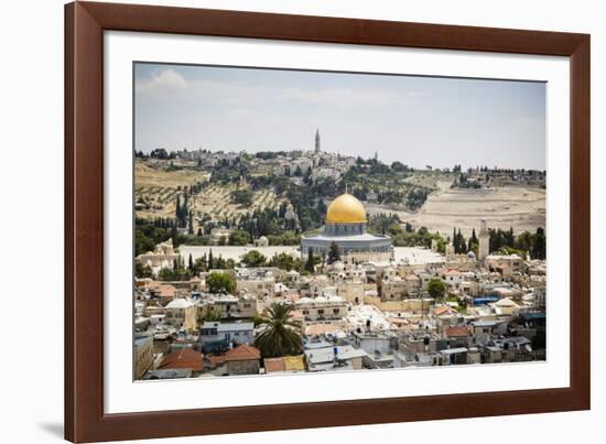 View over the Old City with the Dome of the Rock-Yadid Levy-Framed Photographic Print