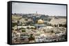 View over the Old City with the Dome of the Rock-Yadid Levy-Framed Stretched Canvas