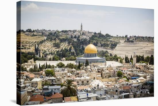 View over the Old City with the Dome of the Rock-Yadid Levy-Stretched Canvas