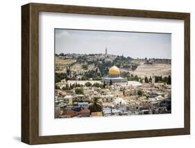 View over the Old City with the Dome of the Rock-Yadid Levy-Framed Photographic Print