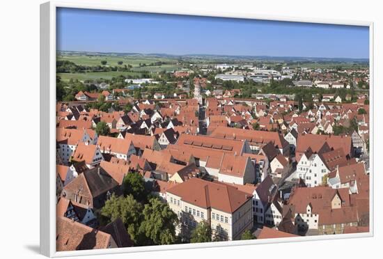 View over the Old Town of Noerdlingen, Romantische Strasse, Schwaben, Bavaria, Germany, Europe-Markus Lange-Framed Photographic Print