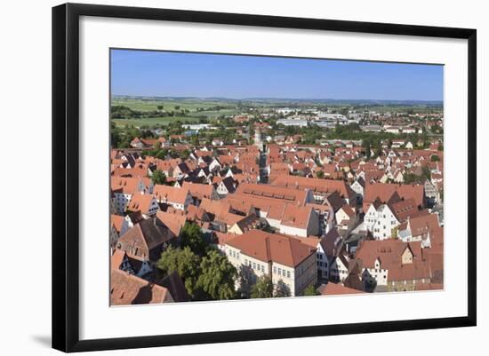 View over the Old Town of Noerdlingen, Romantische Strasse, Schwaben, Bavaria, Germany, Europe-Markus Lange-Framed Photographic Print