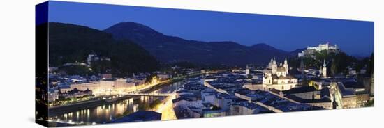 View over the Old Town of Salzburg-Markus Lange-Stretched Canvas