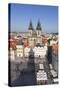 View over the Old Town Square (Staromestske Namesti) with Tyn Cathedral and Street Cafes-Markus-Stretched Canvas