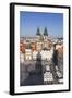 View over the Old Town Square (Staromestske Namesti) with Tyn Cathedral and Street Cafes-Markus-Framed Photographic Print