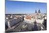 View over the Old Town Square (Staromestske Namesti) with Tyn Cathedral-Markus-Mounted Photographic Print