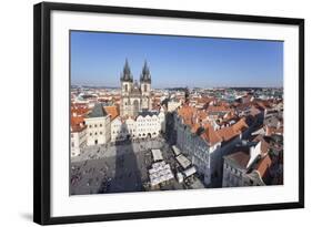 View over the Old Town Square (Staromestske Namesti)-Markus Lange-Framed Photographic Print