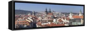 View over the Old Town (Stare Mesto) with Old Town Hall-Markus Lange-Framed Stretched Canvas