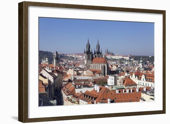 View over the Old Town (Stare Mesto) with Old Town Hall-Markus-Framed Photographic Print