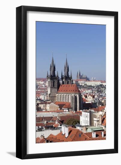 View over the Old Town (Stare Mesto) with Tyn Cathedral (Church of Our Lady before Tyn)-Markus-Framed Photographic Print