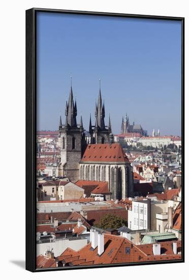 View over the Old Town (Stare Mesto) with Tyn Cathedral (Church of Our Lady before Tyn)-Markus-Framed Photographic Print