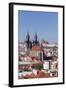 View over the Old Town (Stare Mesto) with Tyn Cathedral (Church of Our Lady before Tyn)-Markus-Framed Photographic Print