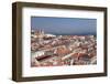 View over the old town to Se Cathedral and Tejo River, Lisbon, Portugal, Europe-Markus Lange-Framed Photographic Print