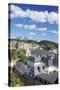 View over the Old Town with Neumunster Abbey, Luxembourg City, Grand Duchy of Luxembourg-Markus Lange-Stretched Canvas