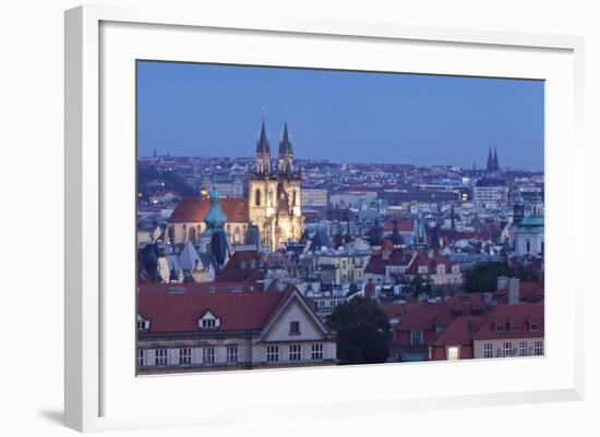 View over the Old Town with Tyn Cathedral (Church of Our Lady before Tyn)-Markus-Framed Photographic Print