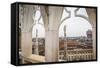 View over the Piaza Duomo from the Duomo (Cathedral), Milan, Lombardy, Italy, Europe-Yadid Levy-Framed Stretched Canvas