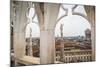 View over the Piaza Duomo from the Duomo (Cathedral), Milan, Lombardy, Italy, Europe-Yadid Levy-Mounted Photographic Print