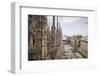 View over the Piaza Duomo from the Duomo (Cathedral), Milan, Lombardy, Italy, Europe-Yadid Levy-Framed Photographic Print