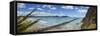 View over the Picturesque Tologa Bay Wharf, Tologa Bay, East Cape, North Island, New Zealand-Doug Pearson-Framed Stretched Canvas