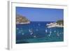 View over the Port to the Lighthouses at Cap Gros and Punt De Sa Creu-Markus Lange-Framed Photographic Print