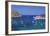 View over the Port to the Lighthouses at Cap Gros and Punt De Sa Creu-Markus Lange-Framed Photographic Print