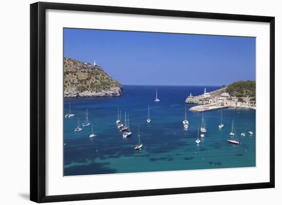 View over the Port to the Lighthouses at Cap Gros and Punt De Sa Creu-Markus Lange-Framed Photographic Print