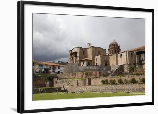 View over the Qorikancha and Santo Domingo Church, Cuzco, Peru, South America-Yadid Levy-Framed Photographic Print